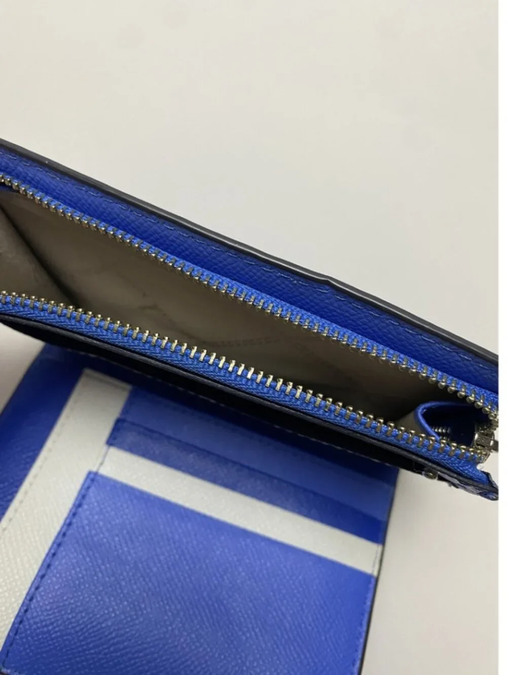 Michael Kors Blue Saffiano Leather Wallet - Picture 6 of 11